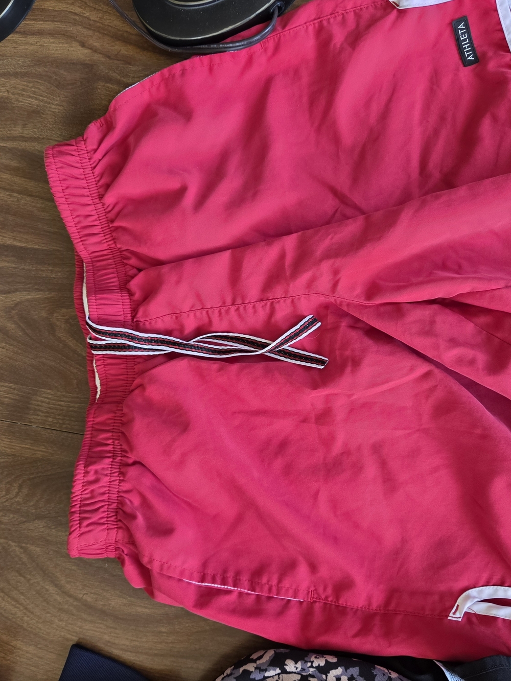 Athleta Red Athletic Shorts with White Trim